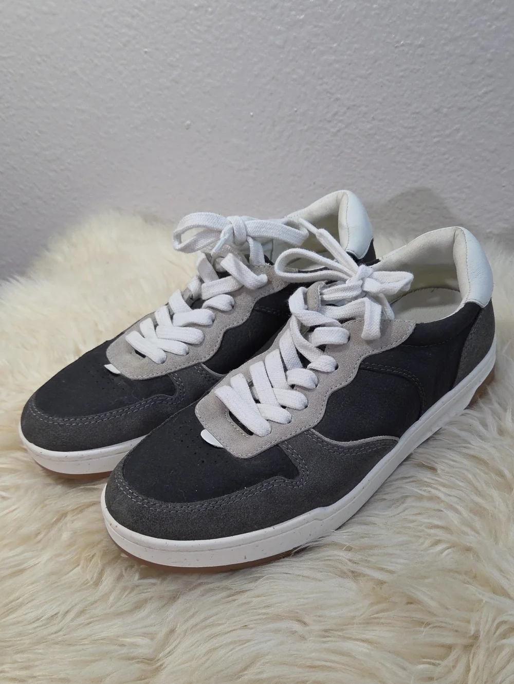 Madewell MWL Gray Suede Leather Court Sneakers Unisex